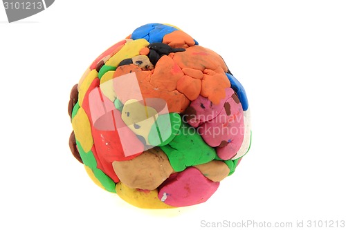 Image of color plasticine sphere 