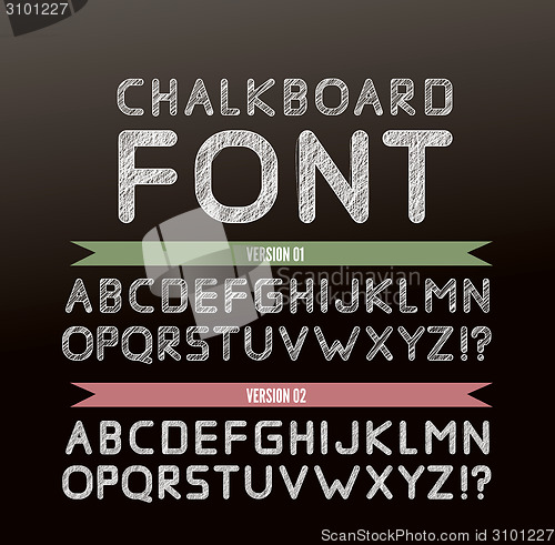 Image of Chalk font in two variations