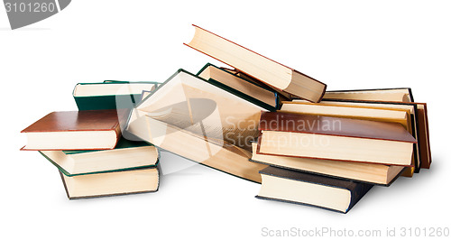 Image of Piled on a bunch of old books