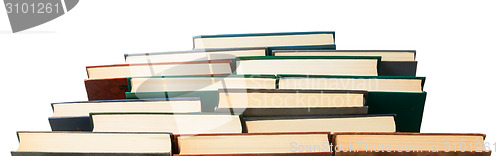 Image of Chaotic pile of old books bottom view