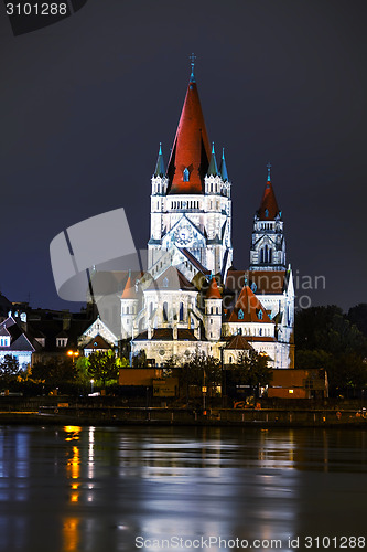 Image of St. Francis of Assisi Church in Vienna, Austria