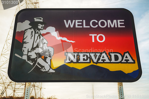 Image of Welcome to Nevada road sign