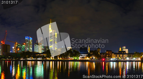 Image of Frankfurt cityscape at night