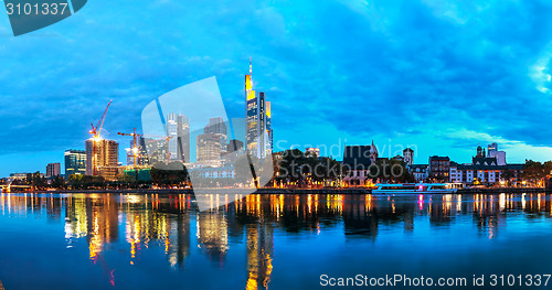 Image of Frankfurt cityscape at night