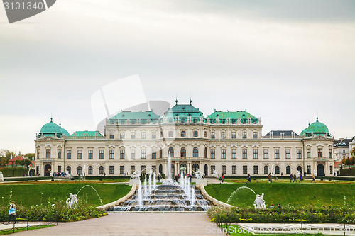 Image of Belvedere palace in Vienna, Austria in the morning