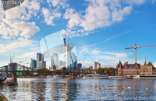 Image of Frankfurt am Maine cityscape on a sunny day