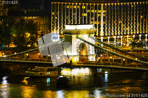 Image of The Szechenyi Chain Bridge in Budapest