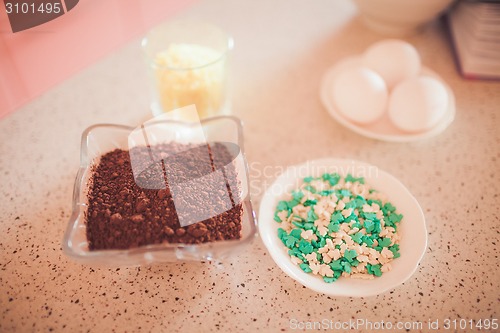 Image of Ingredients for dough preparation