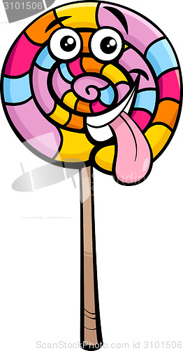 Image of lollipop candy cartoon illustration