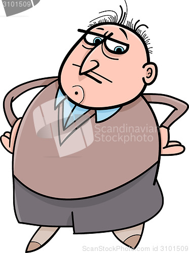 Image of boss or man cartoon illustration