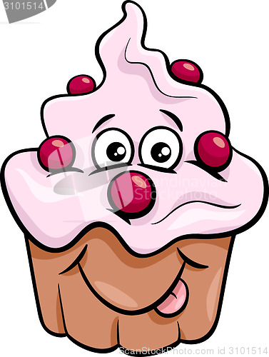 Image of cupcake cartoon illustration