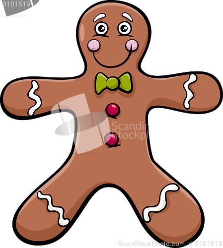 Image of gingerbread man cartoon illustration