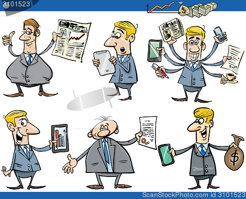 Image of businessmen cartoon set