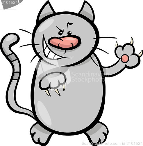 Image of cat claws cartoon illustration