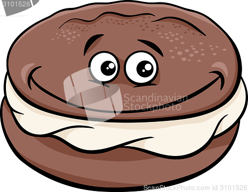 Image of whoopie pie cartoon illustration