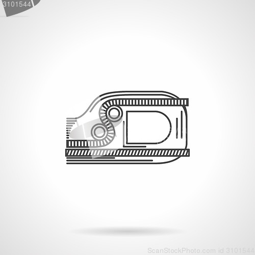 Image of Flat line vector icon for climbing ascender