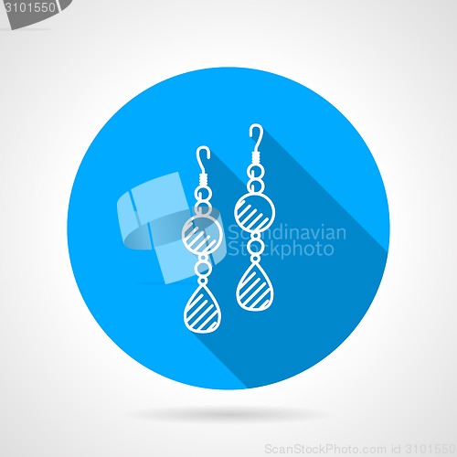 Image of Flat round vector icon for earrings