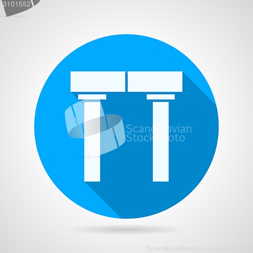 Image of Flat round vector icon for arch