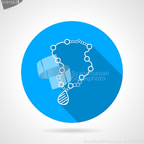 Image of Flat round vector icon for beads