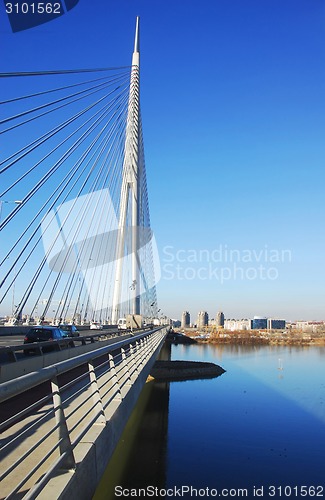 Image of Ada bridge in Belgrade