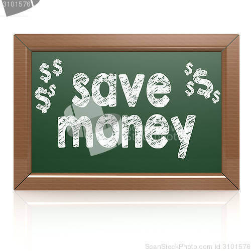 Image of Save Money words on a chalkboard