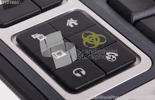 Image of Buttons on a keyboard - Biohazard