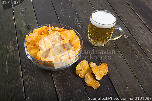 Image of chips and beer
