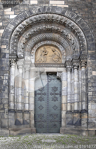 Image of Doorway of Church of Saints Cyril and Methodius, Prague