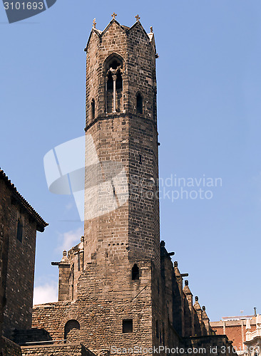 Image of Bell tower of Royal Chapel of St. Agatha, Barcelona