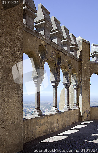 Image of Arabian gallery in Pena palace, Sintra