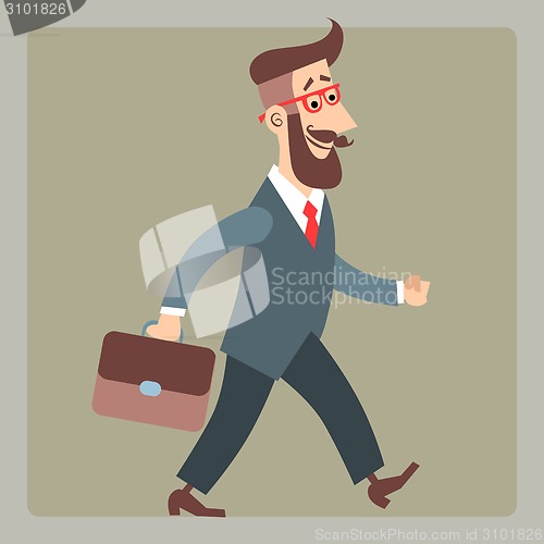 Image of hipster goes to work