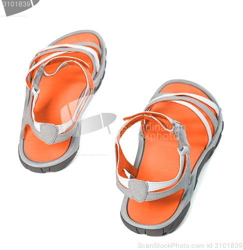 Image of Summer sandals.Top view.