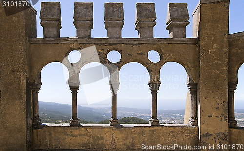 Image of Arabian gallery in Pena palace, Sintra