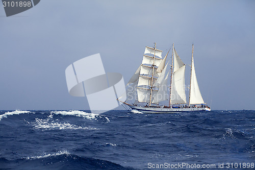 Image of Tall ship in the sea