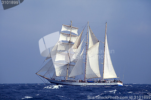 Image of Tall ship in the sea