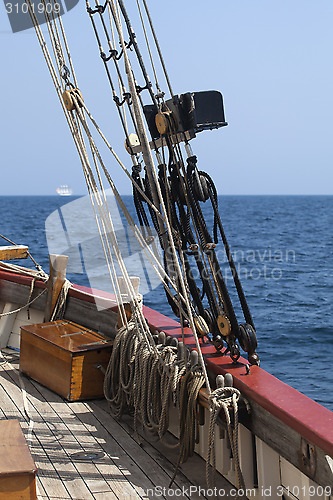 Image of Rigging of a tall ship