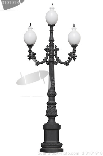 Image of Triple lamppost