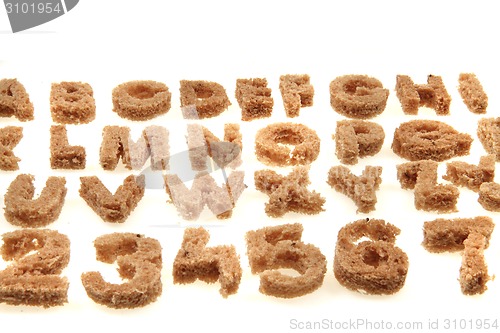 Image of bread alphabet 