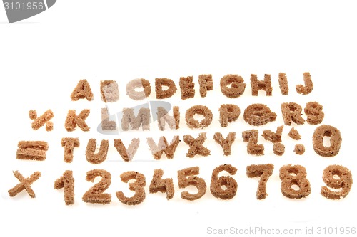 Image of bread alphabet 