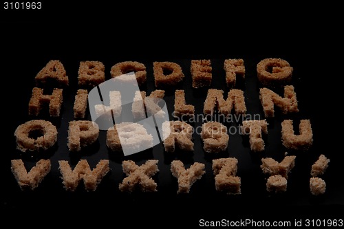 Image of bread alphabet 