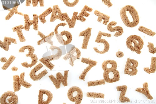 Image of bread alphabet 