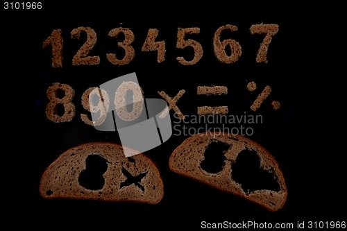 Image of bread alphabet 