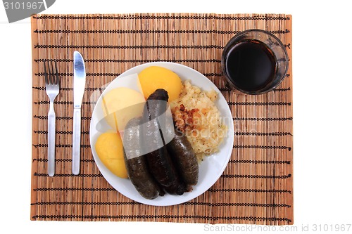 Image of black and white pudding