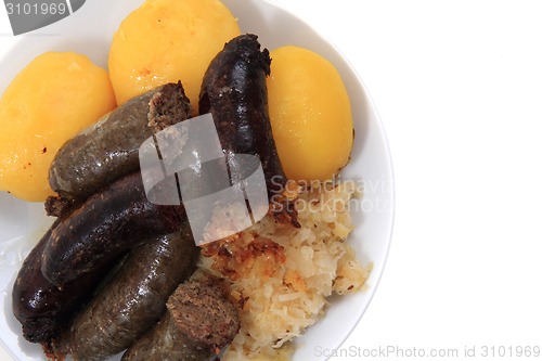 Image of black and white pudding