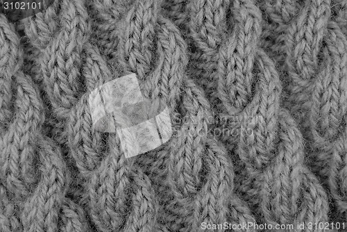 Image of Closeup of cable stitch knitting