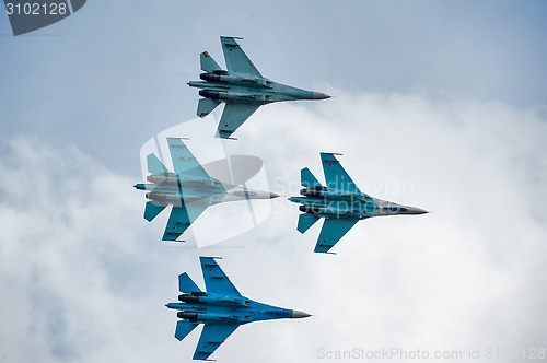 Image of Flight group "Falcons of Russia" on Su-27