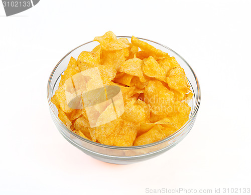 Image of Chips bowl white background