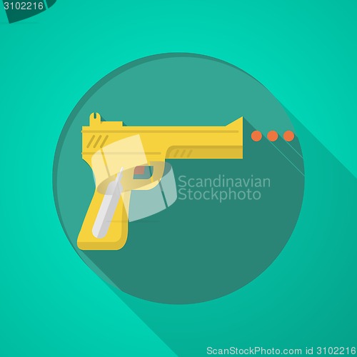 Image of Sport air gun flat color vector icon