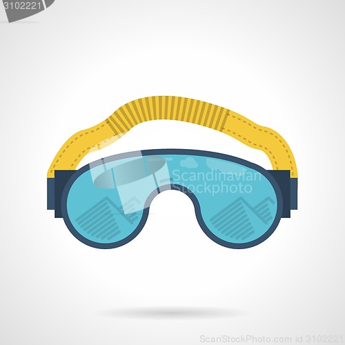 Image of Climbing goggles color vector icon