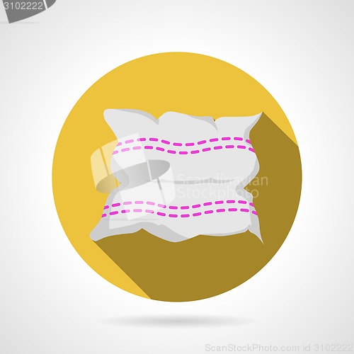 Image of Flat color vector icon for pillow